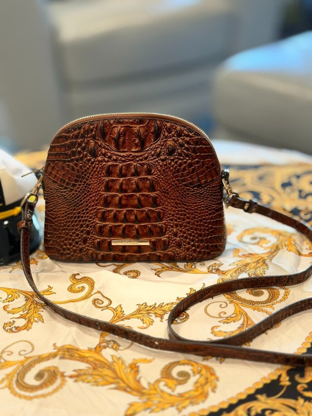 Brahmin Pecan Melbourne Small Georgina dome crossbody bag